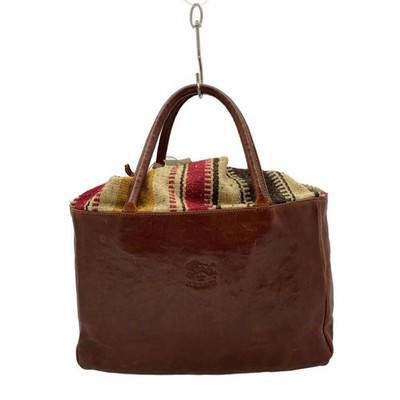 IL BISONTE Handbag/Drawstring/Leather/BRW/Plain