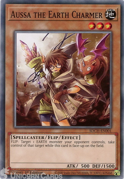 SDCH-EN001 Aussa the Earth Charmer Common 1st Edition Mint YuGiOh Card