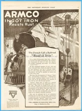 1921 ARMCO American Rolling Mill Co Middletown OH Locomotive Train Factory Ad