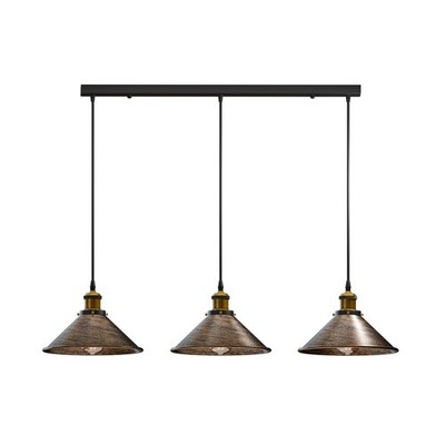 3 Way Adjustable Industrial Pendant Light Vintage Ceiling Fixture for House
