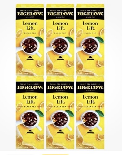 Bigelow Lemon Lift Schwarztee, 28 Standard Teebeutel/Box, 6 Packungen - Bild 1 von 3