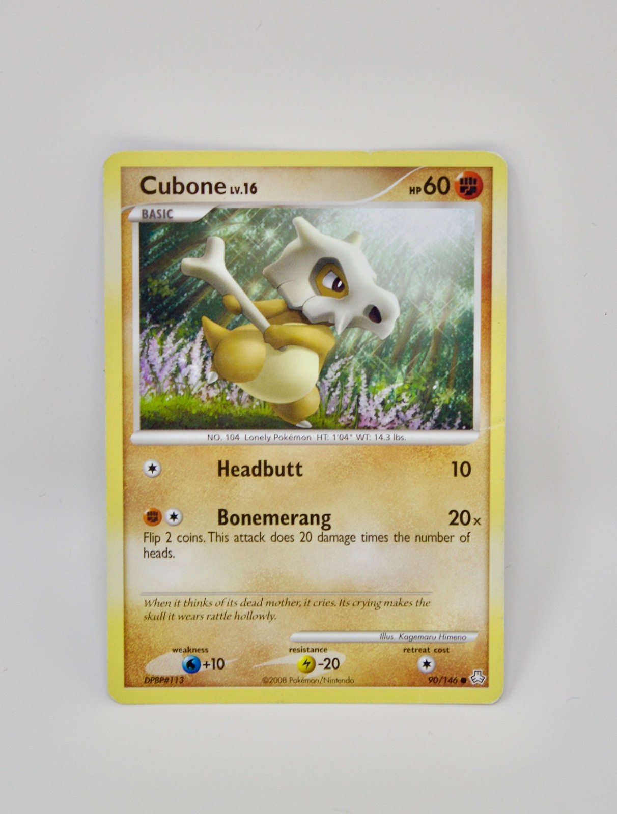 Cubone 90/146 Pokémon Card – Legends Awakened – Common – lightly played