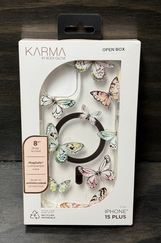 Open Box KARMA by Body Glove Schmetterlinge Magnet Hülle nur für iPhone 15 Plus - Bild 1 von 3