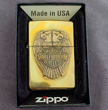 Zippo Harley-Davidson Motor Cycles Eagle Emblem Brass Cigarette Lighter