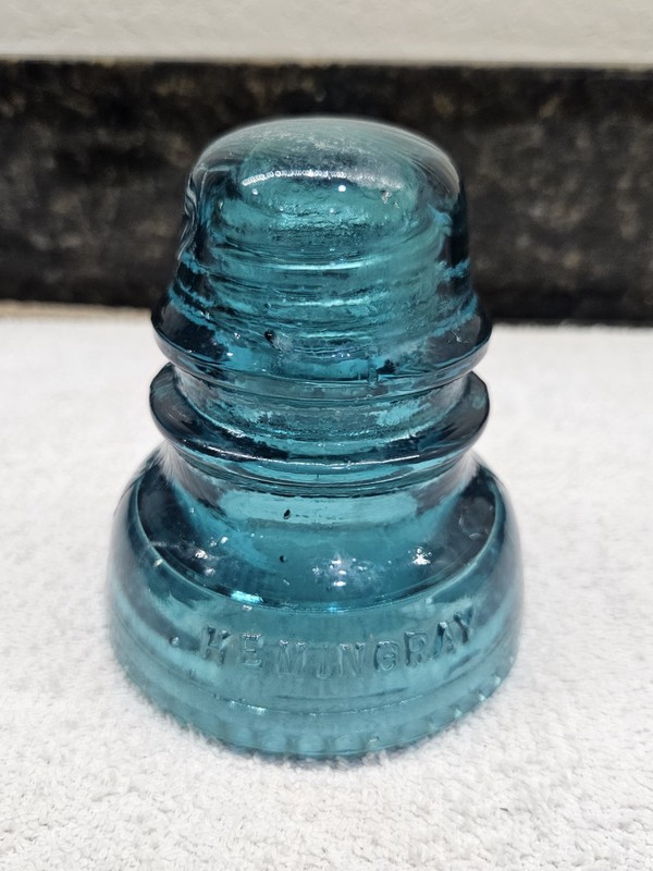 Hemingray # 40 Aqua Blue  Glass Insulator