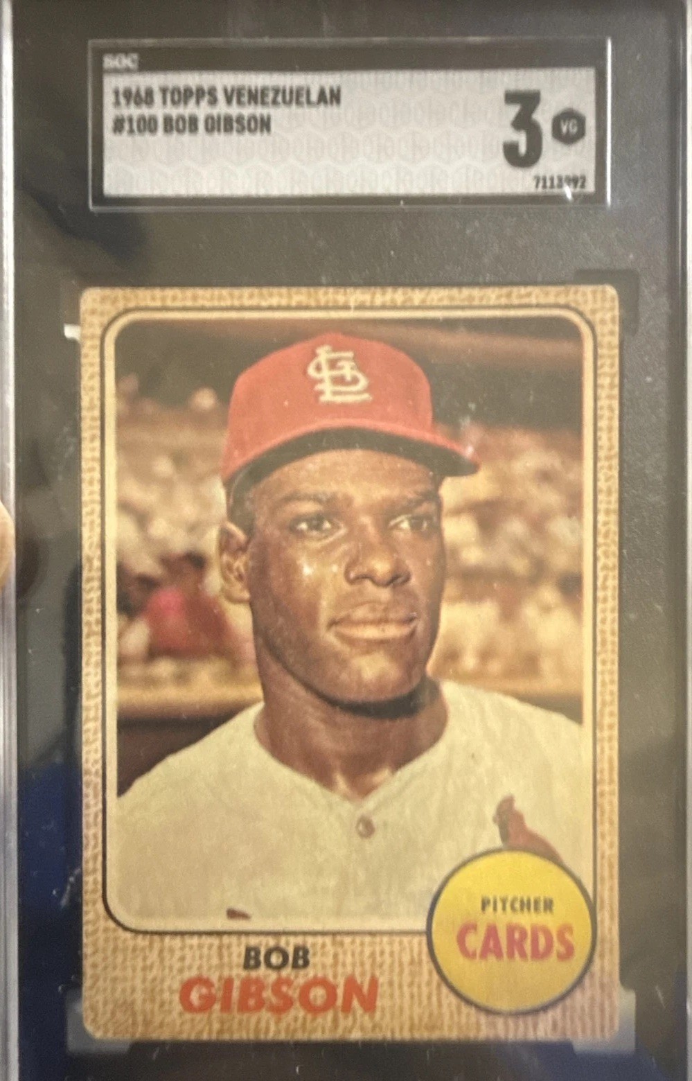 1968 Topps - Bob Gibson #100 Venezuelan SGC 3