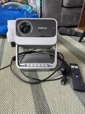 VOPLLS Desktop Home Cinema Projector Grey/Black with Remote, Cable & Manual