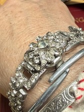 Art Deco Watch Art Deco Rhinestone Bracelet Watch Jewelled Antique Watch Diamond
