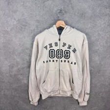 Vintage Vespa hoodie men's size medium cream zip up Y2K