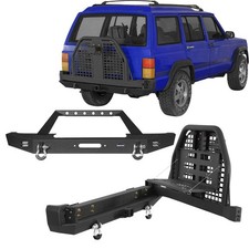 Steel Front Bumper Rear Bumper Wtire Carrier Fit Jeep Cherokee Xj 1984-2001 Steel Front Bumper Rear Bumper Wtire Carrier Fit Jeep Cherokee Xj 1984-2001