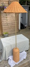 M&S Lotus Rattan Floor Lamp 152cm high 50cm shade RRP £129. BNIB