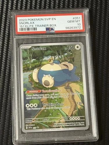 2023 Pokemon SVP-EN Snorlax 151 Elite Trainer Box PSA 10 Black Star Promo GEM MT