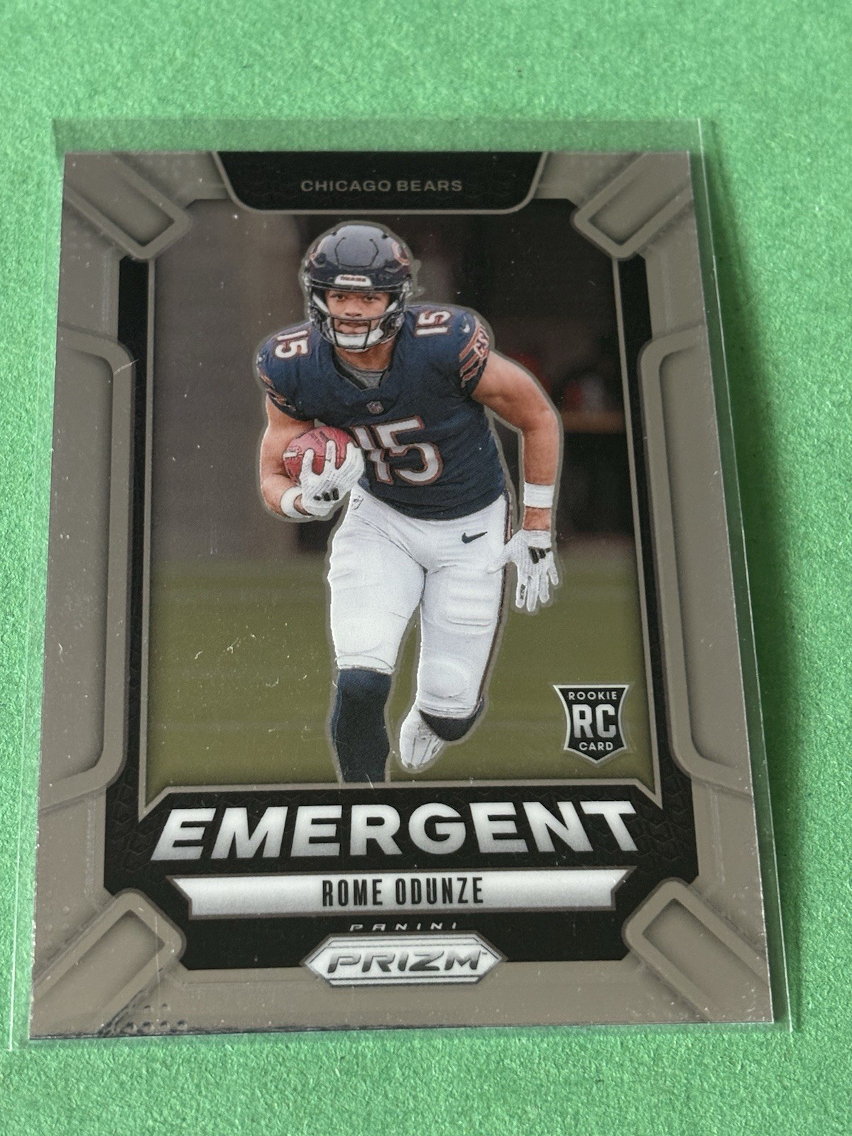 2024 Panini Prizm Rome Odunze #11 Emergent Silver Prizm Rookie Card RC