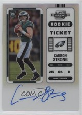 2022 Contenders Optic Rookie Ticket RPS Silver Prizm Carson Strong #108 Auto a8r