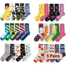 5 pairs New Men Women Cotton Socks Casual Colorful Socks Crew Socks Street Skate