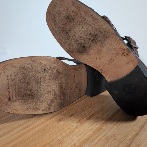 Stacy Adams Men's Slingback Montego Buckle Leather Sandal Size 9 M 23540 - Picture 8 of 12