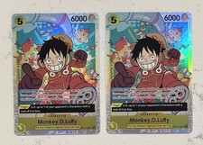 2x Monkey D. Luffy OP07-109 SR One Piece English Orginal With Error