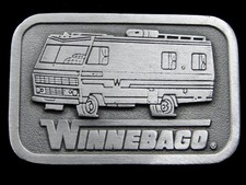 RJ13167 NOS VINTAGE 1970s  WINNEBAGO  ADVERTISEMENT BELT BUCKLE