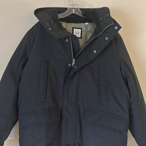 Gap Męska czarna zimowa parka Cold Control Max Snorkel Płaszcz z kapturem Rozmiar XL - Zdjęcie 14 z 16