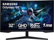 Samsung 32" Odyssey G55C Curved Gaming Monitor QHD 165Hz 300nits 1ms VESA 75x75