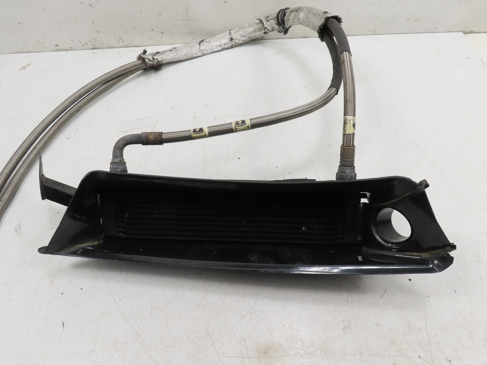 06 Lamborghini Gallardo #1310 Oil Cooler & Lines Hose Engine w/ Bracket & Duct