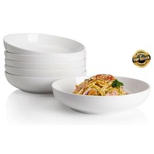 Set of 6 Pasta Bowls 22 Ounce Salad Serving Bowls Dinner Home Dishwasher Safe