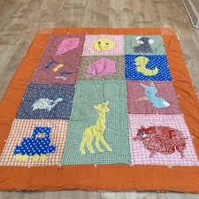 1940 s Vintage Children s Patchwork Quilt 34x42 Handmade Lightweight