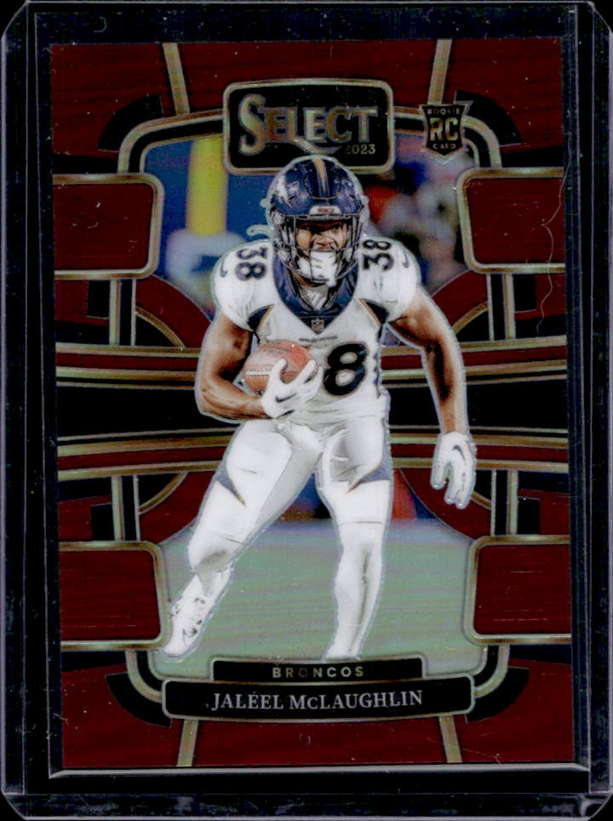 2023 Panini Select Jaleel McLaughlin RC Maroon Prizm Concourse #/149 Broncos