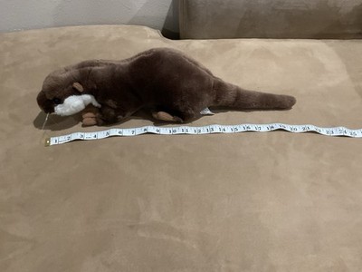 Otter Plush Stuffed Animal Small 6-14 in Brown/White Face Stripe Age 3+