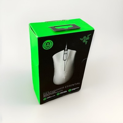 Razer DeathAdder Essential White Edition Wired Gaming Mouse   New Open Box