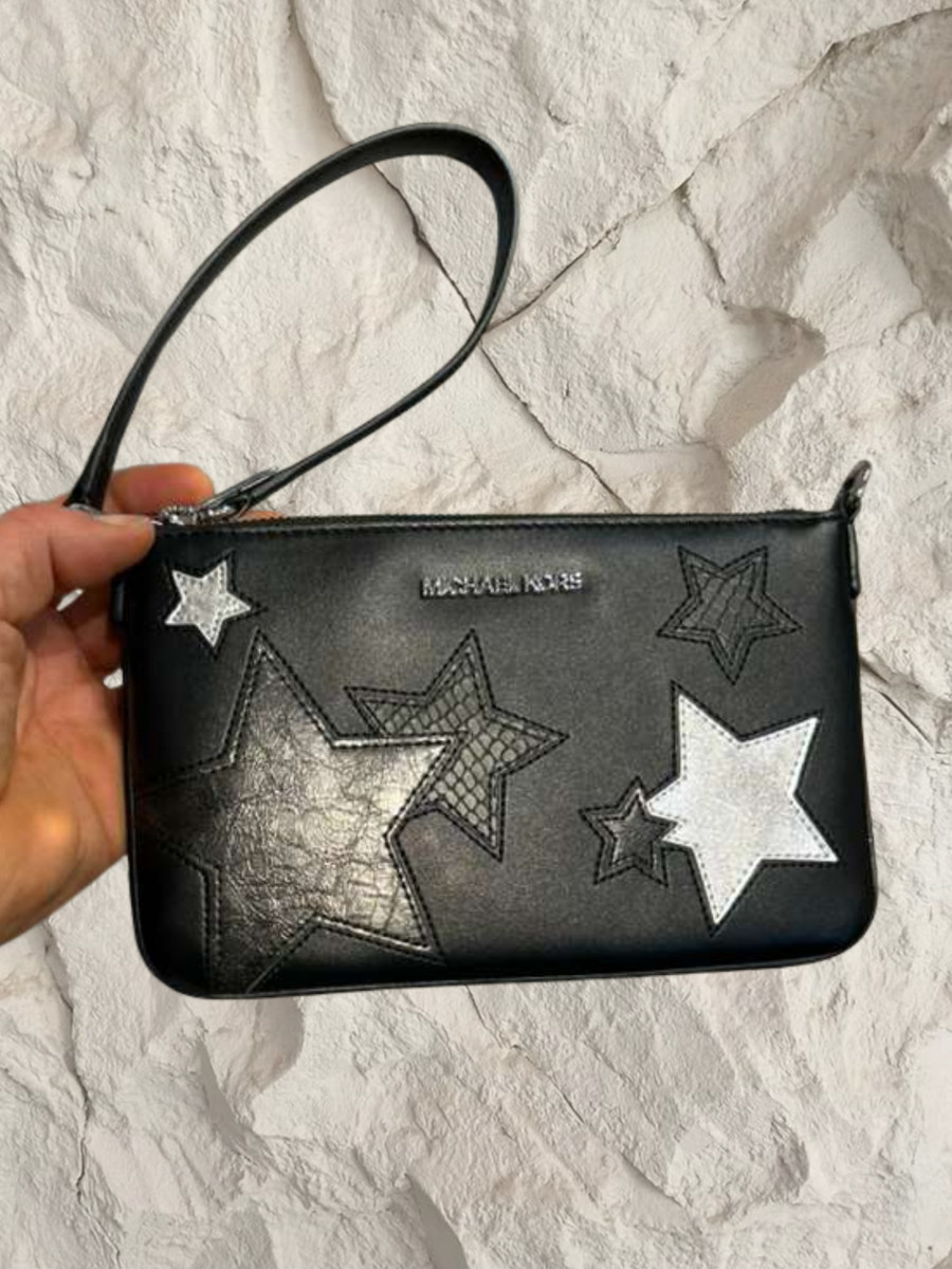 Michael Kors Lady Small Medium Black Fashion Pouch Clutch Wristlet