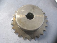 35B24 1/2" Bore x 3" OD 24 Tooth Steel Roller Chain Sprocket for 35 Chain