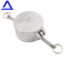 Acoplador de tapa antipolvo tipo CC de 3" con leva de aluminio y ranura de manguera con asas de latón