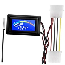 Digital Thermometer Temperature Meter Gauge Waterproof Sensor 4 Pin Interface