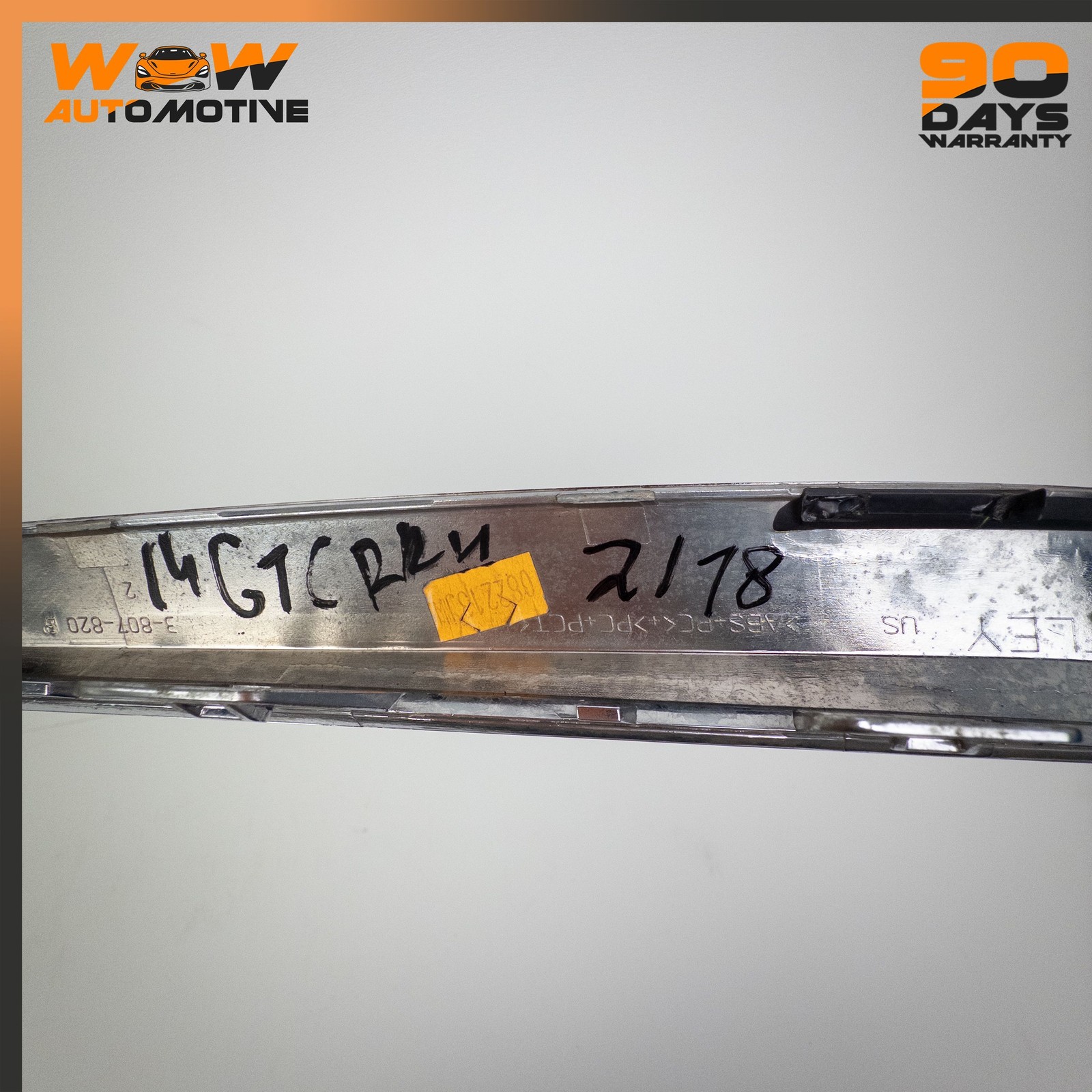 12-17 BENTLEY CONTINENTAL GT GTC REAR RIGHT LOWER BUMPER TRIM STRIP CHROME OEM