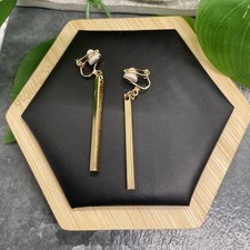 2  Earring Set Clip-On Gold-tone Retro Bohemian Dangle Drop New Free Ship B764