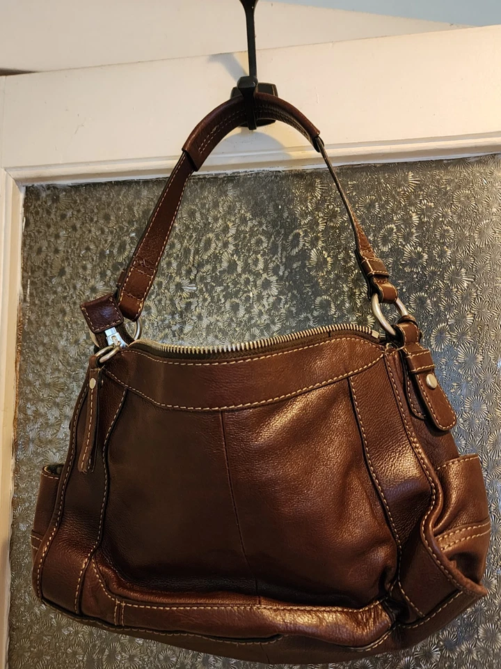  FOSSIL SHOULDER BAG MERLOT VG CONDITION VINTAGE  - Image 2 of 4