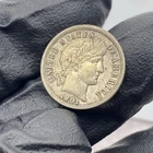 New Listing1901-O 10c Barber Dime ~ XF Details