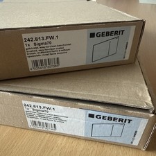 2 x Geberit Betätigungsplatte Sigma 70   242.813.FW.1 Messing gebürstet 