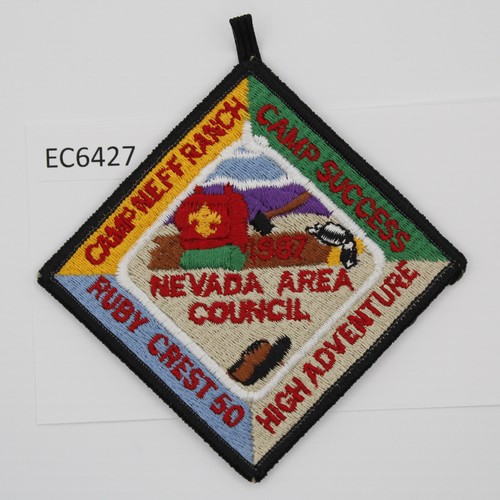 Boy Scout Patch Camp Neff Ranch Camp Success 1987 Nevada Area Council