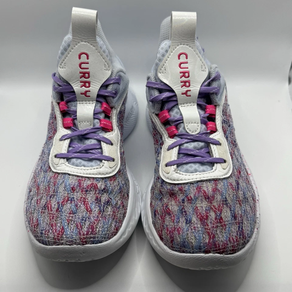 Under Armour Big Kids' Team Curry 9 Basketball Shoes, Blue/Purple/Violet, 6Y - Image 2 of 4