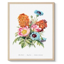 Botanical Canvas Wall Art Prints Vintage Art Picture Decor Framed Floral Pain...