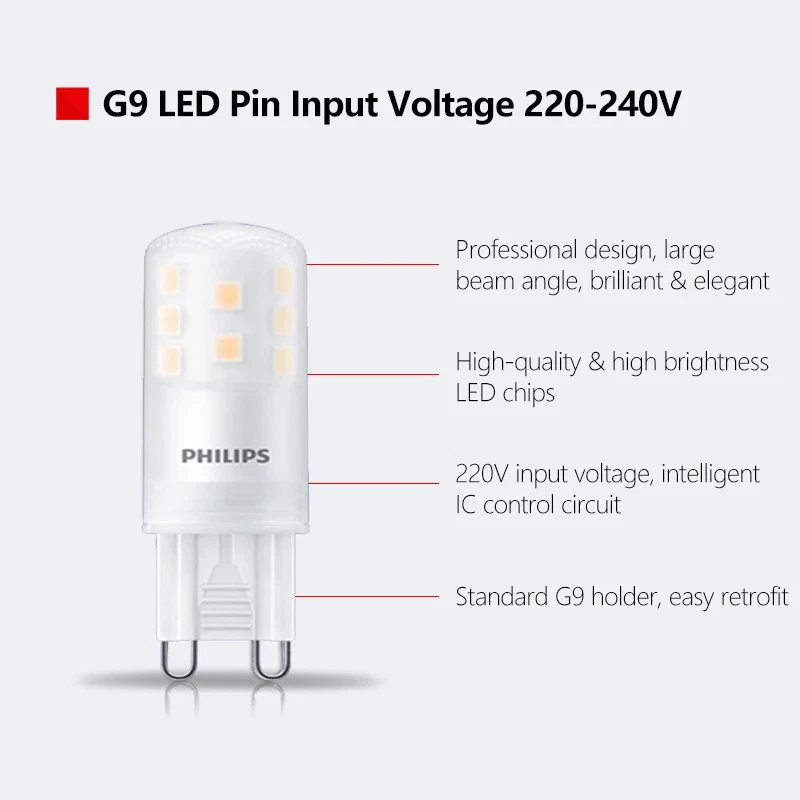 Philips 4pcs CorePro LED G9 Capsule 1.9W 2.7W 3.7W 4W LED Pin Lamp 2700K 220V - Image 2 of 4