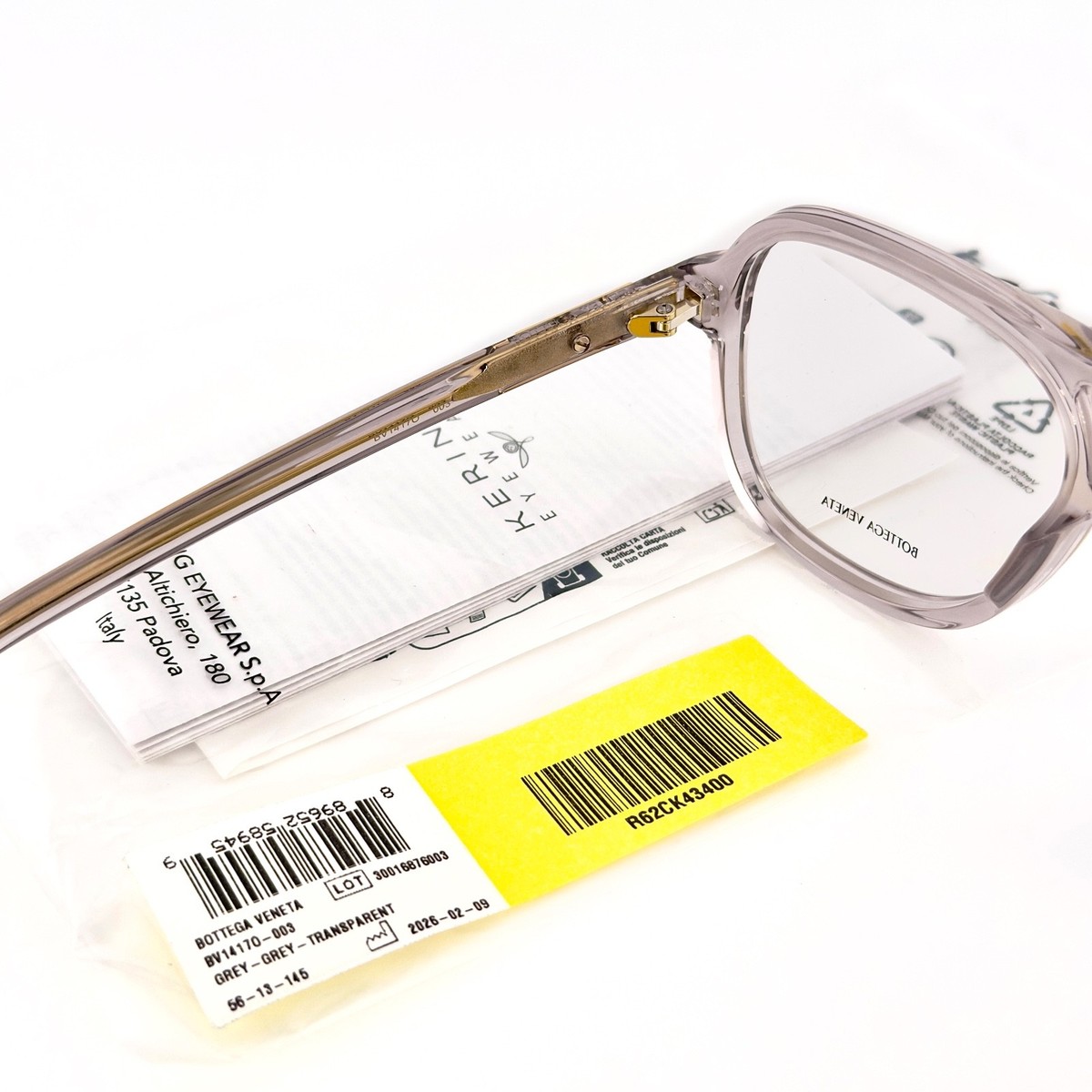 BOTTEGA VENETA メガネ BOTTEGA VENETA 1417 CLASSIC BV1417O Crystal Ribbon Optical Pilot