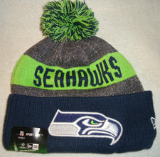 SEATTLE SEAHAWKS 2016 NEW ERA NFL ON FIELD SPORT KNIT BEANIE HAT NEW WITH TAGS