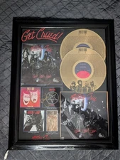Mötley Crüe Framed Memorabilia Display with Signed Album Covers and CDs
