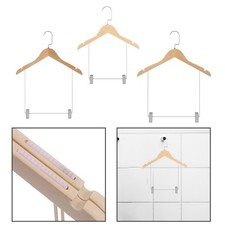Perchas de madera para chaqueta, pantalón, camisa, trajes, ropa de armario de vestir