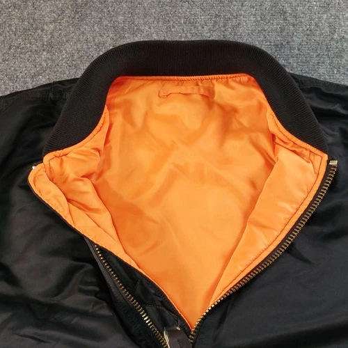 Vintage Y2K Alpha Industries MA-1 Bomber Jacket Mens Medium Black Reversible image 4