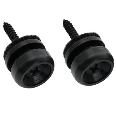 Musiclily Pro 2Pcs Black 14mm Steel D-Type Electric Guitar Strap Button End Pin