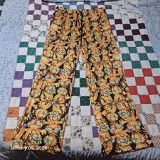 Garfield Cat Graphic Ultra Soft PJ Sleep Pants Allover Print Mens Medium